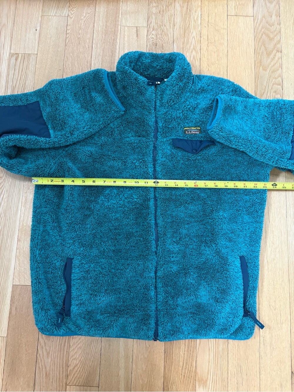 L.L. Bean Hi-Pile Sherpa Fleece Full-Zip Jacket XL Teal Green Gorpcore Cozy - Picture 8 of 10
